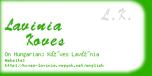lavinia koves business card